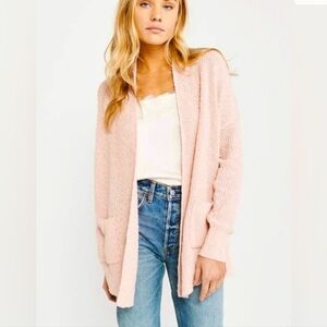 Abercrombie & Fitch Light Pink Open-Front Cardigan